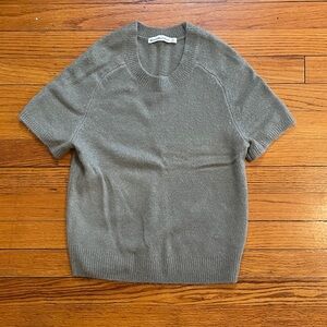 Abercrombie Skimming Crew Sweater Tee, Size XS in Frosty Olive